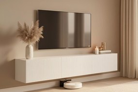Dulap TV Nicole suspendat 200 cm cu sertar - alb mat