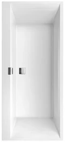 Cada dreptunghiulara, Villeroy &amp; Boch Squaro Edge 12, compozit Quaryl, 180x80cm, Alb Alpin, UBQ180SQE2DV-01