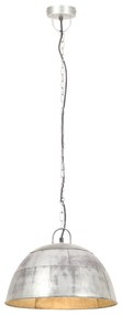 Lustra industriala vintage, 25 W, argintiu, rotund, 41 cm, E27 1, Argintiu,    41 cm, Argintiu