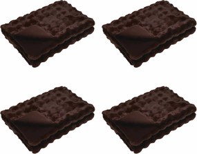 vidaXL Pătură din de iepure artificial antiderapantă Olite 4 pcs