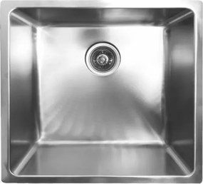 Chiuveta inox Inter Ceramic cu o cuva fara picurator finisaj inox satinat 44x44 cm