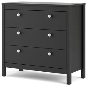 Comodă neagră joasă 82x80 cm Madrid – Tvilum