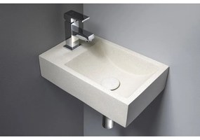 Chiuvetă mică pentru WC gri deschis din beton 40x22 cm Crest – Sapho