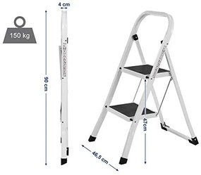 Scara, Songmics, Alb-Negru, 86.5x44.5x4.5 cm