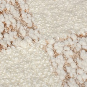 Covor crem/în culoare naturală țesut manual din amestesc de lână 160x230 cm Eric Checkboard – Flair Rugs