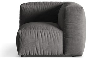 Modul pentru canapea modulară gri cu tapițerie din catifea (cu colț variabil) Martina – Micadoni