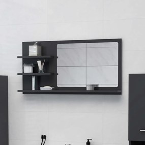 Oglinda de baie, gri , 90 x 10,5 x 45 cm, PAL
