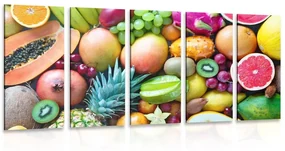 Tablou 5-piese fructe tropicale