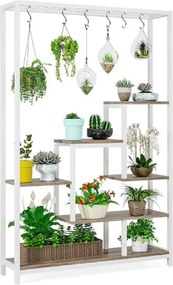 Biblioteca Endulus din metal culoare alb 180x 100x32 cm