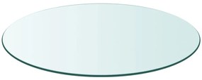 Blat masa din sticla securizata rotund 800 mm 1, Transparent, O 80 cm