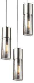 Lustra moderna cu 3 pendule ANNIKA nickel