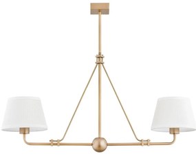 Lustra cu 2 surse de iluminat design modern Atrani auriu
