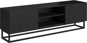 Comodă TV Loftia Mini 160 cm cadru metalic - negru mat