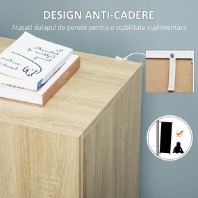 Dulapior Multifunctional cu 2 Usi din Lemn, Manere din Aluminiu, picioare anti-zgariere 70x39x70cm HOMCOM | Aosom Romania