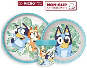 Bluey Leaves set de masă anti-alunecare, set de microplastic