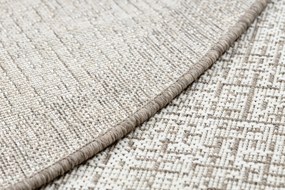 Covor sisal Floorlux cerc 20401 Cadru şampanie si taupe