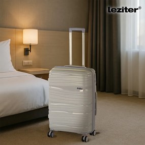 TraveLux Voyager V gurulós bőrönd szett szürke