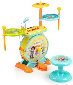 Drum set pian karaoke microfon 2 în 1 mp3 LED