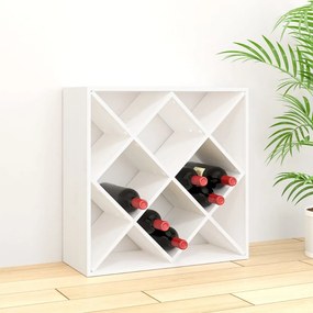821543 vidaXL Dulap de vinuri, alb, 62x25x62 cm, lemn masiv de pin
