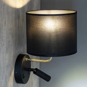 LED lampă flexibilă RICHI 1xE27/15W + LED 3W, 230V, negru