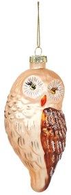 Ornament de Crăciun lucrat manual din sticlă 13 cm Owl – Sass & Belle
