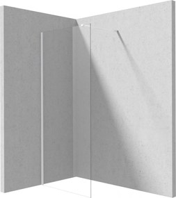 Paravan dus fix 80x195cm, sticla securizata 6 mm, alb mat, tehnologie Active-Cover, Deante Prizma 800x1950 mm