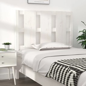Tablie de pat, alb, 95,5x4x100 cm, lemn masiv de pin 1, Alb, 95.5 x 4 x 100 cm