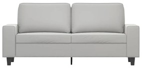 Canapea cu 2 locuri, gri deschis, 140 cm, tesatura microfibra Gri deschis, 174 x 77 x 80 cm