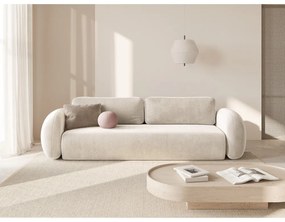 Canapea crem extensibilă/cu spațiu de depozitare cu tapițerie din catifea 262 cm Tonale – Cosmopolitan Design