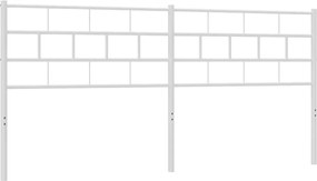 vidaXL Tăblie de pat de schimb metalică, alb, 193 cm