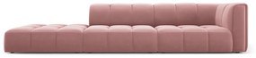 Canapea Serena cu 4 locuri si tapiterie din catifea, roz