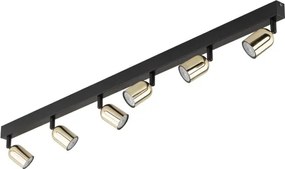 Plafonieră LED TOP 6xGU10/10W/230V negru/auriu