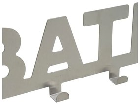 Cuier de ușă argintiu mat din metal 32 cm Bath – Casa Selección