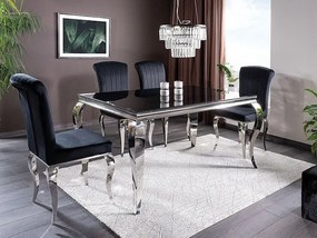 Masa Prince negru/crom - l90 x L150 x h75 cm