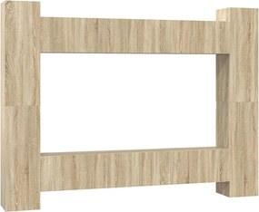vidaXL Set de dulapuri TV, 10 piese, stejar sonoma, lemn prelucrat