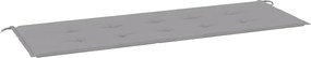 vidaXL Pernă de bancă de grădină, gri, 150x50x4 cm, textil oxford