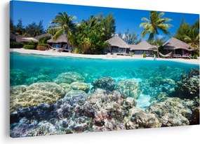 Tablou cu plaja pe insulă tropicală (90x60 cm)