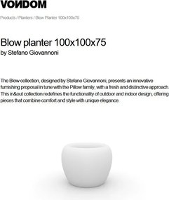 Ghiveci plante, flori design decorativ modern pentru amenajari interioare si exterioare, BLOW PLANTER 55021R Vondom