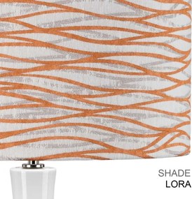 Elstead MILO-PN-TL-LORA - Lampă de masă MILO 1xE27/60W/230V, alb/portocaliu