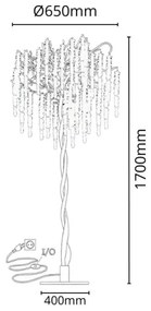 Lampadar de cristal 5xG9/40W/230V auriu