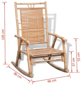 Scaun balansoar din bambus