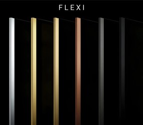 Paravan de dus Rea Flexi Brown / Brush Gold 80