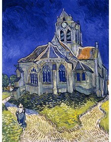 Tablou - reproducere 50x70 cm The Church at Auvers, Vincent van Gogh – Fedkolor