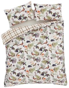 Lenjerie de pat din catifea pentru pat dublu 200x200 cm Woodland Walk – Catherine Lansfield