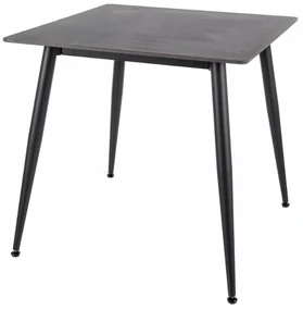 Masa de dining RION 80x80 cm cu blat ceramic, marmura neagra