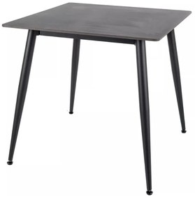 Masa de dining RION 80x80 cm cu blat ceramic, marmura neagra