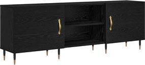 vidaXL Cabinet TV Stejar negru 150 x 30 x 50 cm Lemn compozit