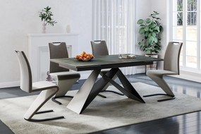 Masa extensibila Westin Ceramic Ossido turcoaz/negru mat L160-240 cm