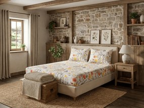 Cearsaf din microfibra WILDFLOWERS colorat 90x200 cm