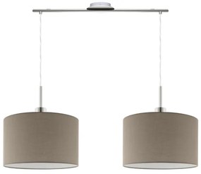 Lustră LED pe cablu Eglo TUNJA 2xE27/60W/230V taupe